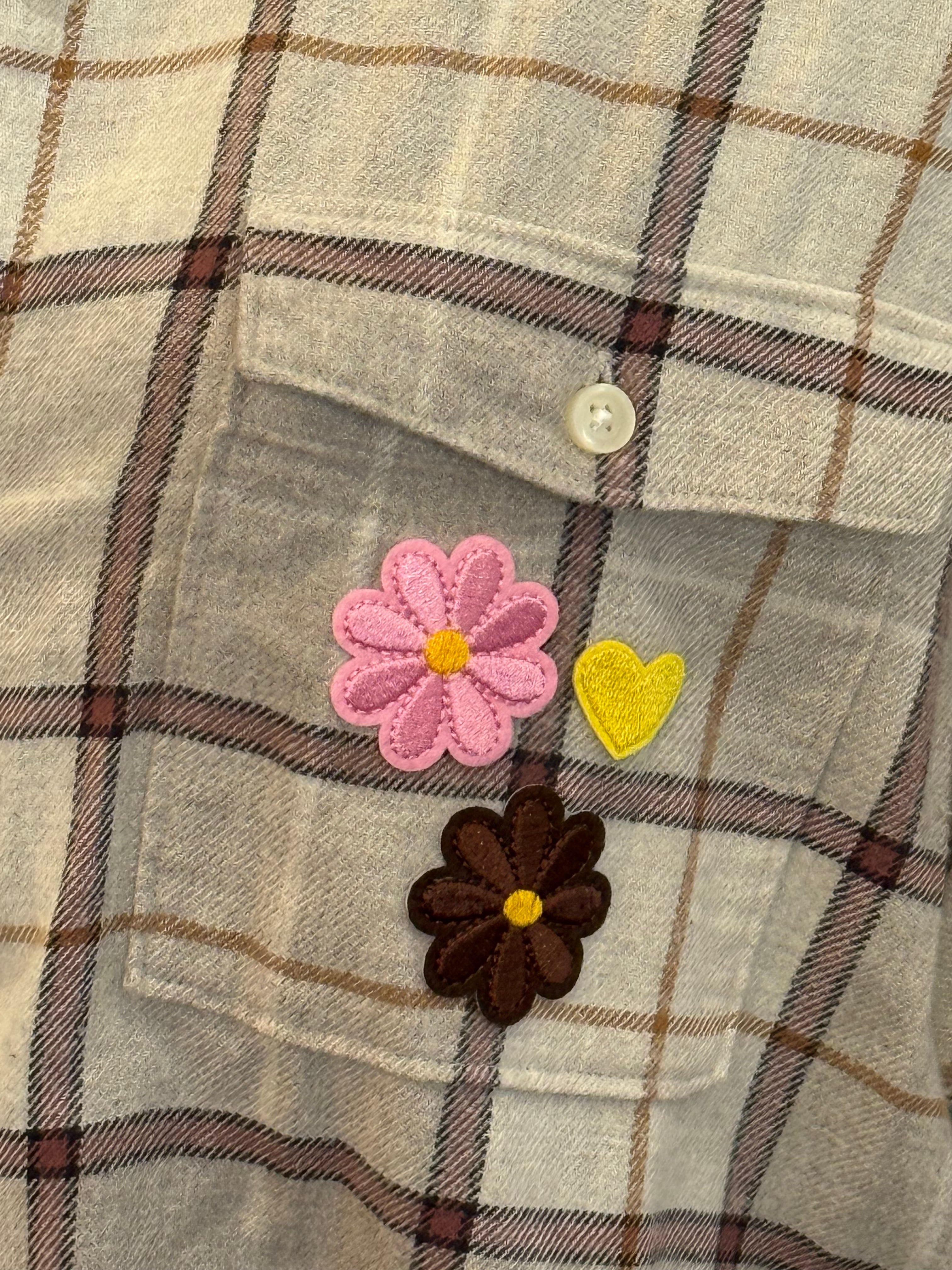333 Sun & Moon Support -  Upcycled Flannel Jacket – One-of-a-Kind
