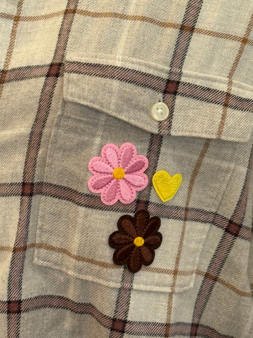 333 Sun & Moon Support -  Upcycled Flannel Jacket – One-of-a-Kind