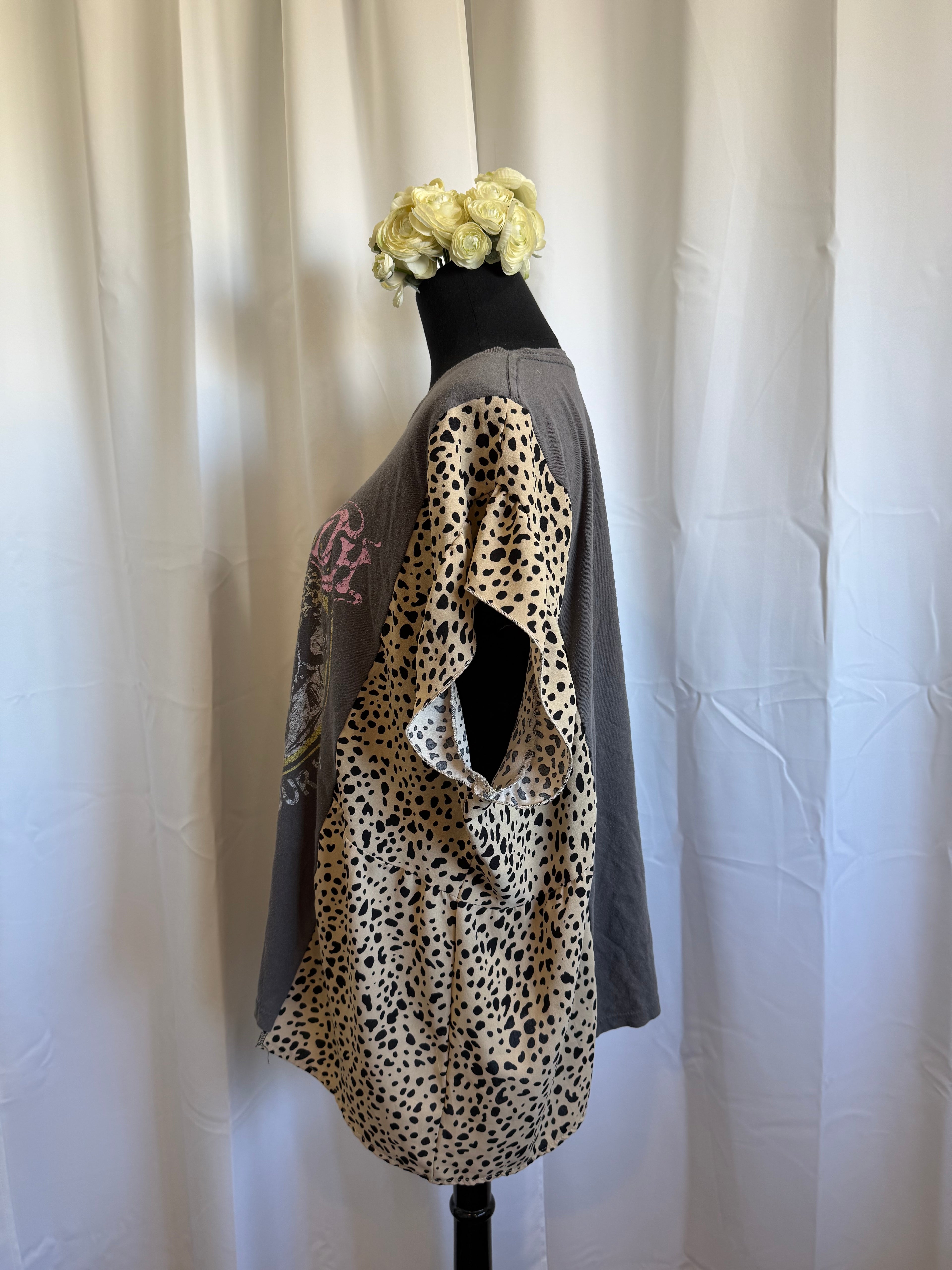 Up-cycled Aerosmith T/Blouse
