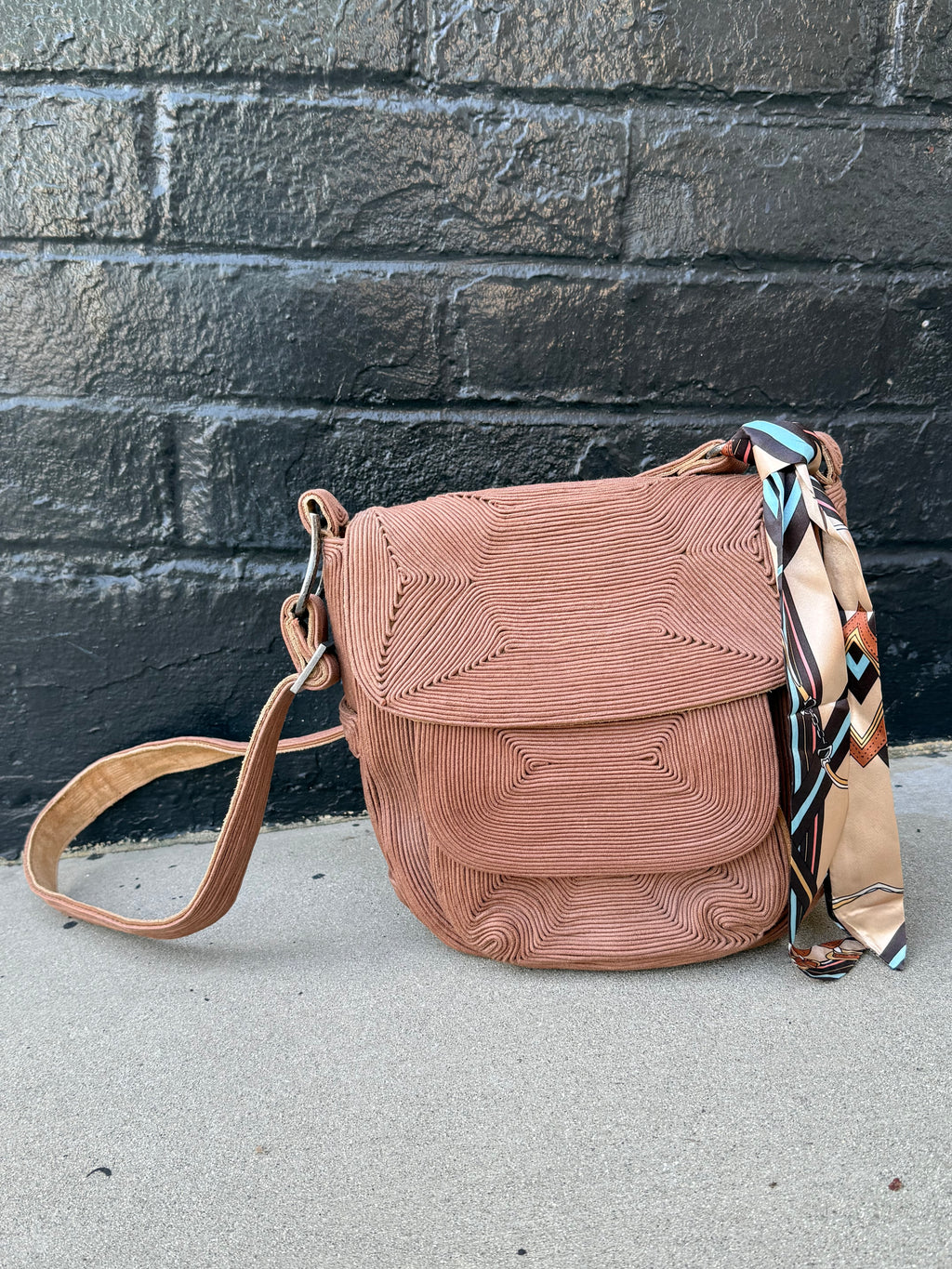 Hervé Léger Blush Corduroy Crossbody
