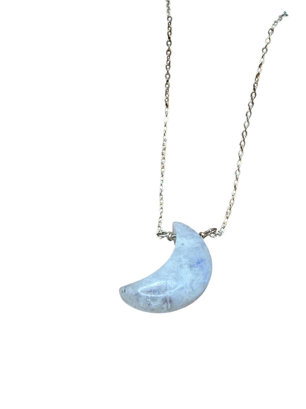 Sterling Silver Crescent Moon Necklace – 14” Adjustable length