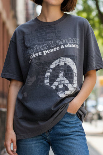 John Lennon “Give Peace a Chance” Vintage Graphic Tee